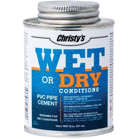 Christys 8 Oz Wet Or Dry Conditions Pvc Cement 4525283
